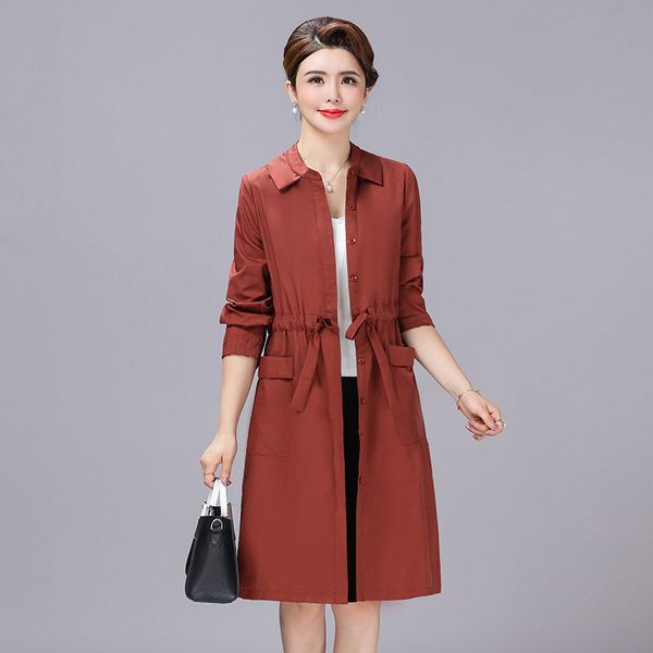 elegant slim trench coat for women full sleeve long ladies windbreaker slim solid ladies windbreaker turn-down collar women, Tan;black
elegant slim trench coat for women full sleeve long ladies windbreaker slim solid ladies windbreaker turn-down collar women, Tan;black