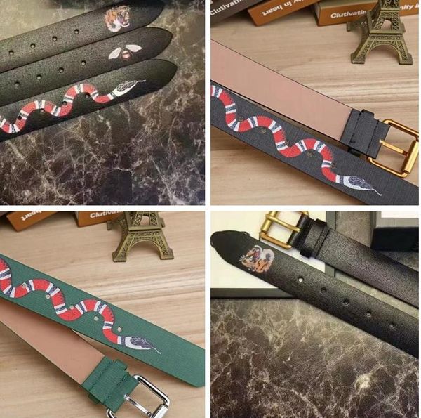 Luxury Brand Designer Belts for men Fashion High quality snake tiger bee pattern Black and green Genuine leather buckle belt for women B526
Luxury Brand Designer Belts for men Fashion High quality snake tiger bee pattern Black and green Genuine leather buckle belt for women B526
