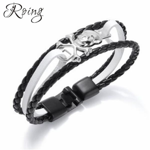 roing punk men black leather bracelets handmade gothic skull cuff bangle skeleton charm buckle bangles male jewelry ro1304
roing punk men black leather bracelets handmade gothic skull cuff bangle skeleton charm buckle bangles male jewelry ro1304