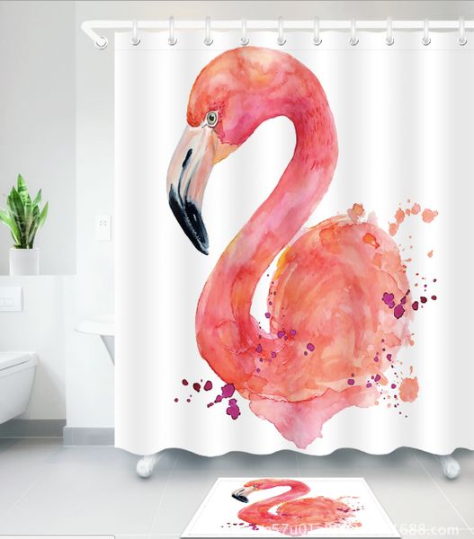 flamingo shower curtain waterproof polyester fabric bath curtain for the bathroom with 12 pcs plastic hooks floor mat
flamingo shower curtain waterproof polyester fabric bath curtain for the bathroom with 12 pcs plastic hooks floor mat