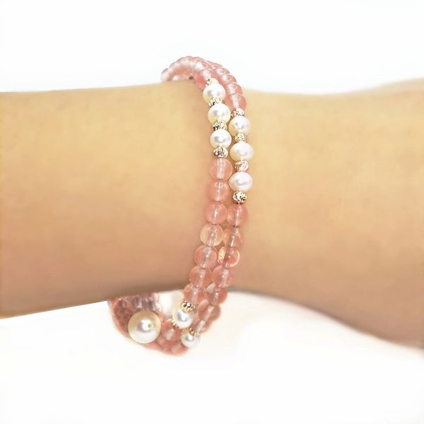 2018 fashion double layer strawberry crystal bracelet memory bounces back rose gold adjustable pearl bracelets for women, Black
2018 fashion double layer strawberry crystal bracelet memory bounces back rose gold adjustable pearl bracelets for women, Black
