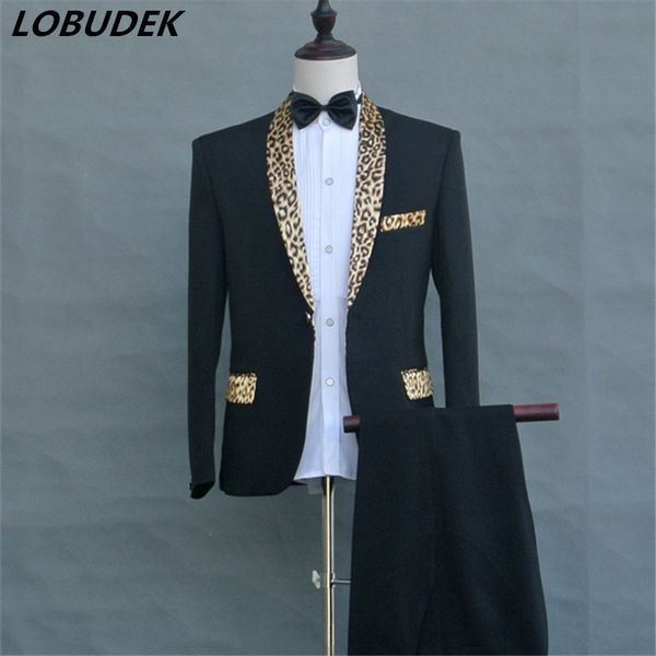 jacket+tie+pants) formal prom program host men's dress leopard male suit sets new singer stage costume party performance outfit, White;black
jacket+tie+pants) formal prom program host men's dress leopard male suit sets new singer stage costume party performance outfit, White;black