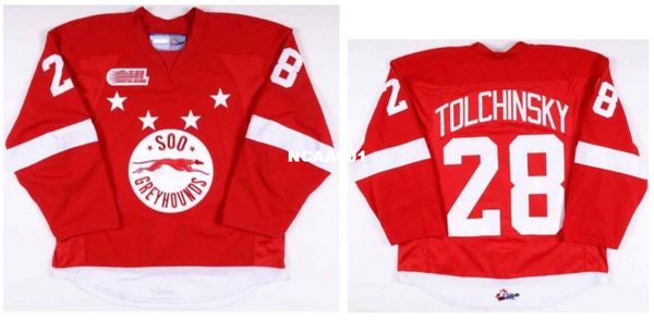 real men real full embroidery customize ohl sault ste marie soo greyhound 28 sergey tolchinsky hockey jersey or custom any name or number, Black;red
real men real full embroidery customize ohl sault ste marie soo greyhound 28 sergey tolchinsky hockey jersey or custom any name or number, Black;red