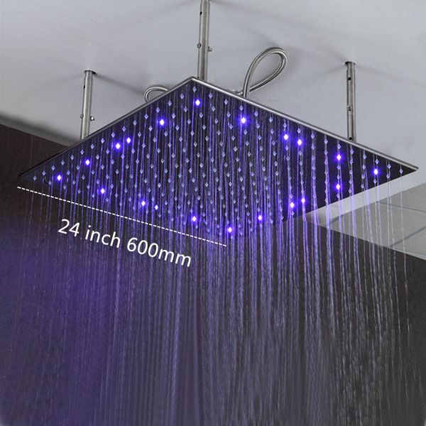 square 24 inch led shower head ceiling mounted 304 stainless steel brushed rainfall shower head with arms 600mm
square 24 inch led shower head ceiling mounted 304 stainless steel brushed rainfall shower head with arms 600mm