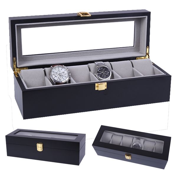 2019 new 6 grids wooden watch case watch boxes casing for hours sheath for hours box, Black;blue
2019 new 6 grids wooden watch case watch boxes casing for hours sheath for hours box, Black;blue