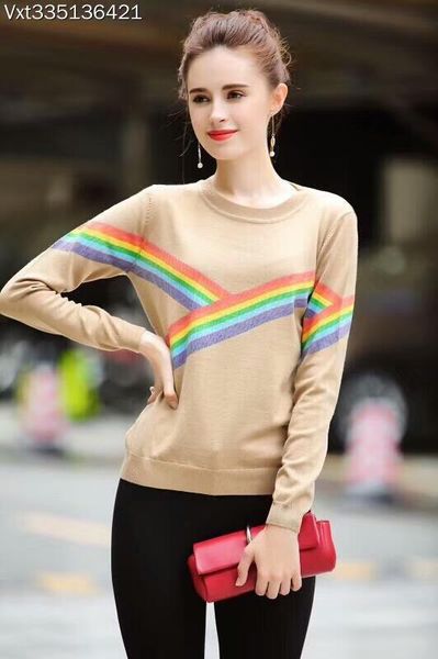 women's sweaters england style high-end wool round neck rainbow striped color long-sleeved pullover shirt sweater female 2018 new u3, White;black
women's sweaters england style high-end wool round neck rainbow striped color long-sleeved pullover shirt sweater female 2018 new u3, White;black