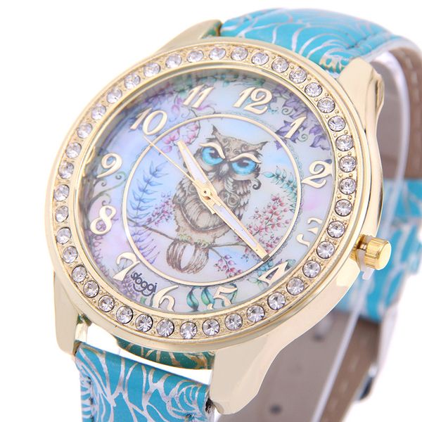 2018 wristwatch ladies rose pattern leater bracelet watches owl design gold rhinestone casual watch relojes, Slivery;brown
2018 wristwatch ladies rose pattern leater bracelet watches owl design gold rhinestone casual watch relojes, Slivery;brown