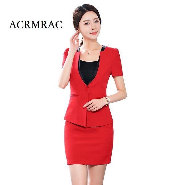 acrmrac women new summer suit short suit solid color red slim jacket skirt business formal skirt suits, White;black
acrmrac women new summer suit short suit solid color red slim jacket skirt business formal skirt suits, White;black