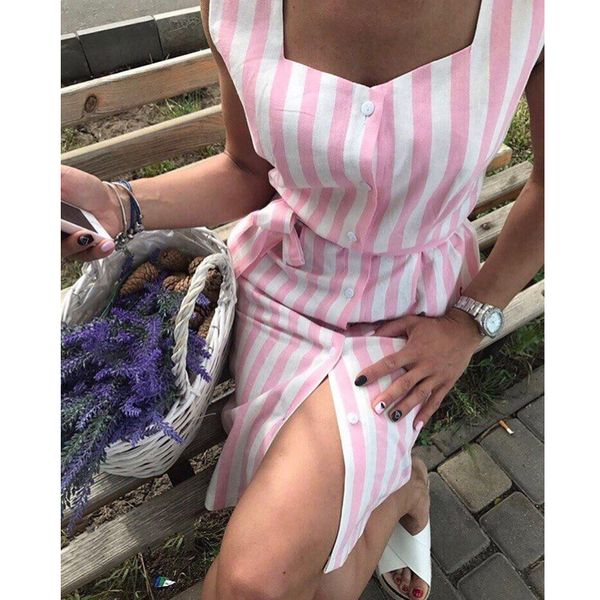 women elegant stripe shirt dress 2018 autumn new square collar sleeveless belt dresses pink stripe beach party dress vestidos, Black;gray
women elegant stripe shirt dress 2018 autumn new square collar sleeveless belt dresses pink stripe beach party dress vestidos, Black;gray