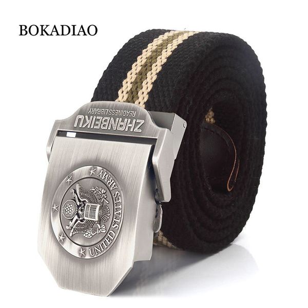 bokadiao men&women canvas belt veterans metal buckle luxury jeans belt army tactical belts for men waistband strap male, Black;brown
bokadiao men&women canvas belt veterans metal buckle luxury jeans belt army tactical belts for men waistband strap male, Black;brown