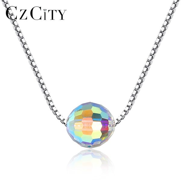 czcity pure 925 sterling silver necklaces for women fine jewelry round bead crystal ball pendant necklace dating wearing jewelry
czcity pure 925 sterling silver necklaces for women fine jewelry round bead crystal ball pendant necklace dating wearing jewelry