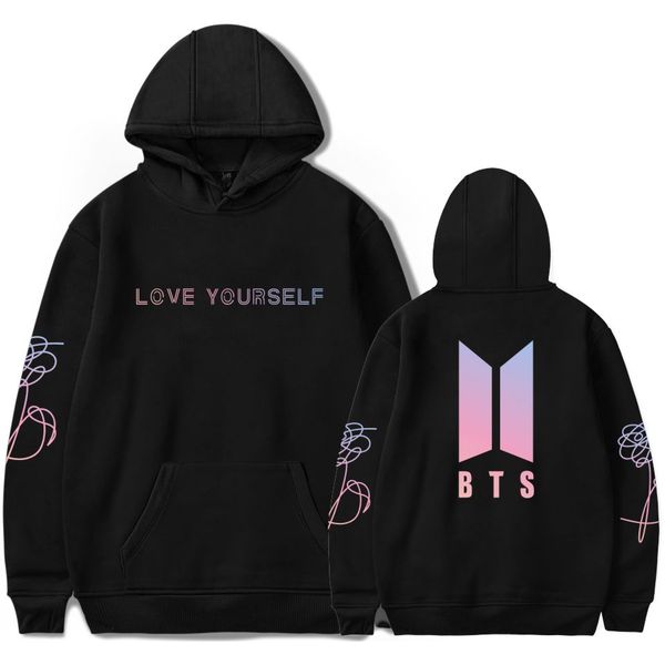 love yourself harajuku cap sweatshirt bangtan boys fashion hoodies 2017 women and men winter k- clothes xxs to 4xl, Black
love yourself harajuku cap sweatshirt bangtan boys fashion hoodies 2017 women and men winter k- clothes xxs to 4xl, Black