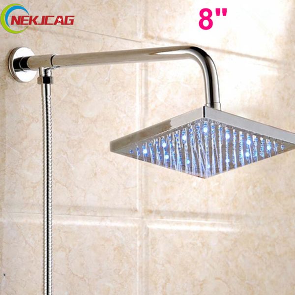 8'' square abs plastic led shower head brass shower arm chrome finish hose wall mounted bathroom faucet
8'' square abs plastic led shower head brass shower arm chrome finish hose wall mounted bathroom faucet