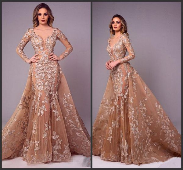 2019 new mermaid evening dresses with detachable overskirt long sleeves prom gowns lace applique illusion plus size formal dress 2018, Black;red
2019 new mermaid evening dresses with detachable overskirt long sleeves prom gowns lace applique illusion plus size formal dress 2018, Black;red