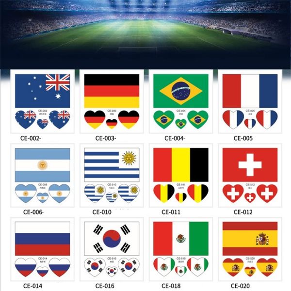 new 2018 world cup tattoo stickers waterproof national flag banners tattoo stickers heart-shaped on face arm 32 teams party supplies i190
new 2018 world cup tattoo stickers waterproof national flag banners tattoo stickers heart-shaped on face arm 32 teams party supplies i190