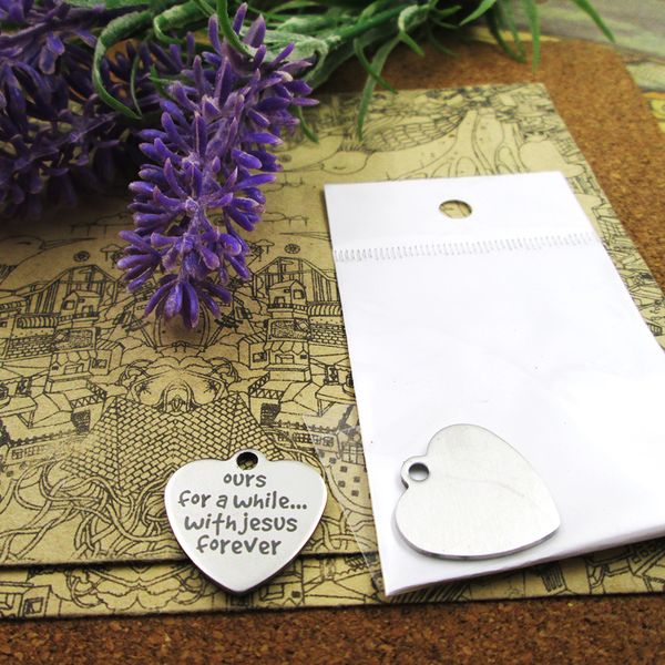 40pcs--"ours for a while wifh jesus forever"stainless steel charms more style for choosing diy charms pendants for necklace, Bronze;silver
40pcs--"ours for a while wifh jesus forever"stainless steel charms more style for choosing diy charms pendants for necklace, Bronze;silver