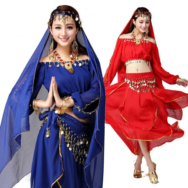 

bellydance costume belly dance dress set for women bra belt skirt bollywood dresses dances indian dancers dancing clothes stage, Black;red