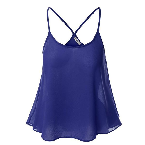 new arrival women tank sleeveless halterneck summer crop girl vest chiffon colete feminino, White
new arrival women tank sleeveless halterneck summer crop girl vest chiffon colete feminino, White