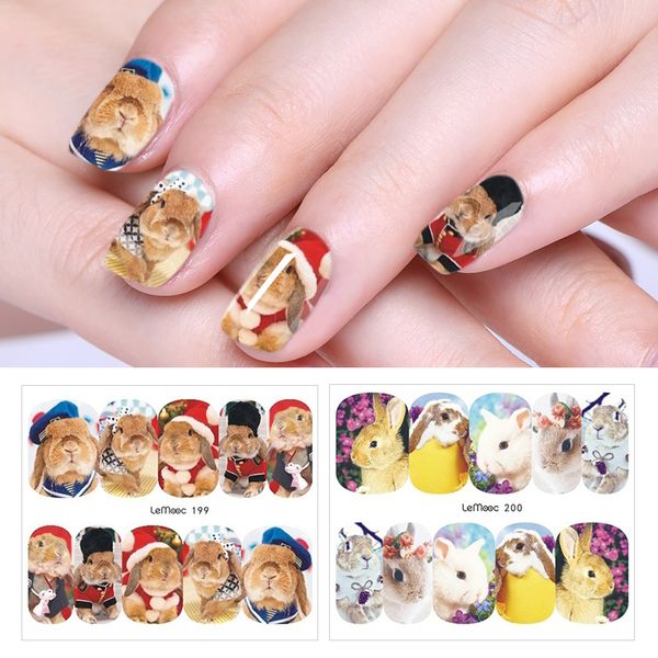 lemooc 24 patterns nail transfer sticker 1 sheet water decal cute dog cat series nail art decoration for manicure watermark, Black 
lemooc 24 patterns nail transfer sticker 1 sheet water decal cute dog cat series nail art decoration for manicure watermark, Black