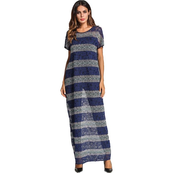 3187111 european and american fashion lace striped muslim long middle east robe dress evening dress party vestidos mujer, Red
3187111 european and american fashion lace striped muslim long middle east robe dress evening dress party vestidos mujer, Red