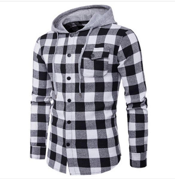 men casual plaid shirt cotton long sleeve men hooded denim shirt slim fit men dress shirts male jeans shirts camisa masculina classic, White;black
men casual plaid shirt cotton long sleeve men hooded denim shirt slim fit men dress shirts male jeans shirts camisa masculina classic, White;black