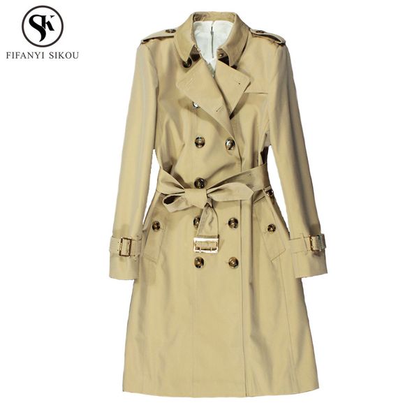 fashion england style trench 2018 classic double breasted high end trench coat women plus size casual business overcoat lgp722, Tan;black
fashion england style trench 2018 classic double breasted high end trench coat women plus size casual business overcoat lgp722, Tan;black