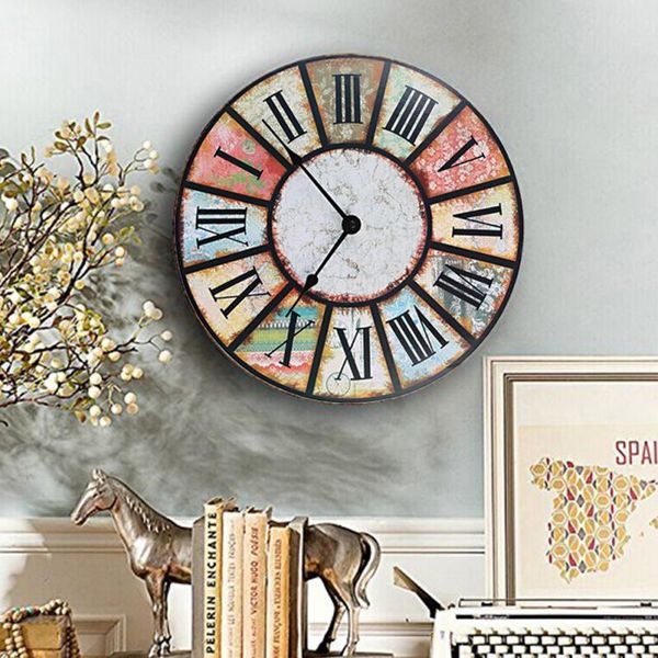 fashion home european and american pastoral style wooden wall clock 2 style