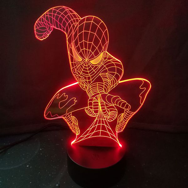 Рождественский подарок супергерой Человек-паук 3D Настольная лампа Optical Illusion Night Li
Рождественский подарок супергерой Человек-паук 3D Настольная лампа Optical Illusion Night Li