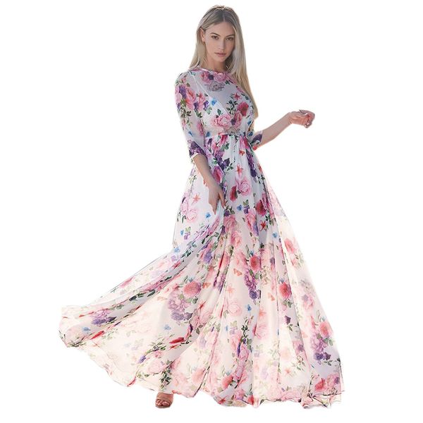 womens floral printing three quarter sleeve evening party beach long maxi dress 2018 beach summer dresses floral print vestidos, Black;gray
womens floral printing three quarter sleeve evening party beach long maxi dress 2018 beach summer dresses floral print vestidos, Black;gray