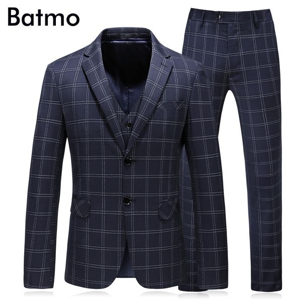 batmo 2018 new arrival high quality plaid single breasted navy blue casual suits men,men's wedding dress,plus-size s-5xl 6140, White;black
batmo 2018 new arrival high quality plaid single breasted navy blue casual suits men,men's wedding dress,plus-size s-5xl 6140, White;black