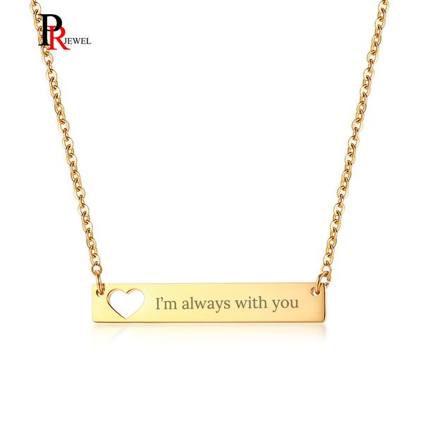 customize bar necklaces for women gold color stainless steel heart love collar gifts, Silver
customize bar necklaces for women gold color stainless steel heart love collar gifts, Silver