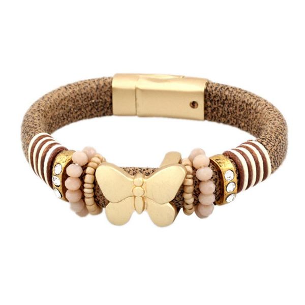 fashion women's bracelet with alloy set auger cortex magnetic buckle leather bracelet wholesale butterfly type alloy, Golden;silver
fashion women's bracelet with alloy set auger cortex magnetic buckle leather bracelet wholesale butterfly type alloy, Golden;silver