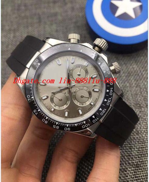 Luxury Watches 18K White Gold 6 Colour Choose Dial Ceramic Bezel 116519 40mm Rubber Strap Automatic Fashion Brand Mens Watch Wristwatch
Luxury Watches 18K White Gold 6 Colour Choose Dial Ceramic Bezel 116519 40mm Rubber Strap Automatic Fashion Brand Mens Watch Wristwatch