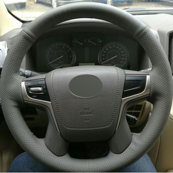 dark gray genuine leather diy hand-stitched car steering wheel cover for toyota land cruiser 2016
dark gray genuine leather diy hand-stitched car steering wheel cover for toyota land cruiser 2016