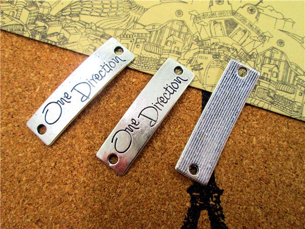 45pcs -one direction charms, antique tibetan silver one direction pendant/connector -- one directioner,39x11mm, Bronze;silver
45pcs -one direction charms, antique tibetan silver one direction pendant/connector -- one directioner,39x11mm, Bronze;silver