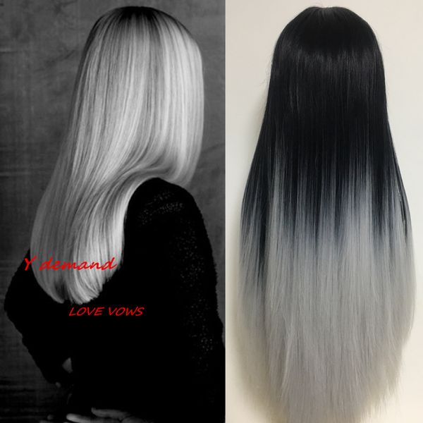 2018 fashion long ombre grey wig african american wigs synthetic full wigs for black women none lace hair in stock y demand
2018 fashion long ombre grey wig african american wigs synthetic full wigs for black women none lace hair in stock y demand