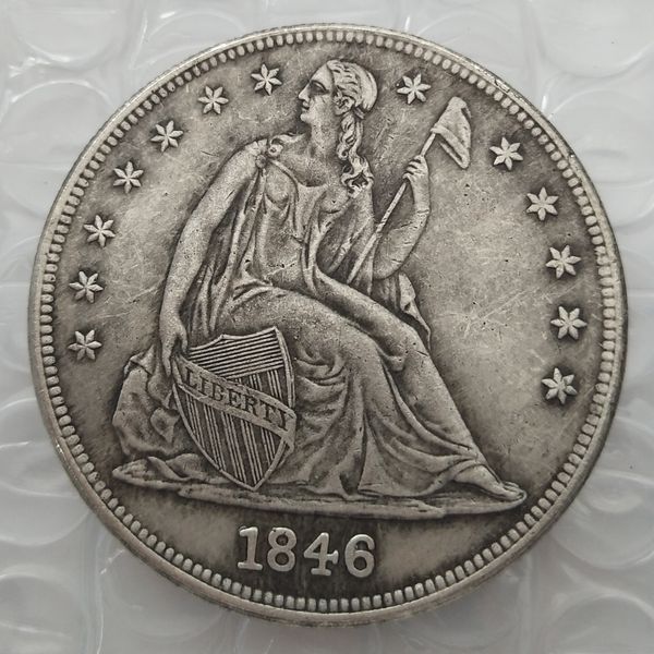 Горячие продажи 1846 сидящих свободы серебряные доллары один доллар дешевые заводская цена хороший аксессуары для дома серебряные монеты
Горячие продажи 1846 сидящих свободы серебряные доллары один доллар дешевые заводская цена хороший аксессуары для дома серебряные монеты