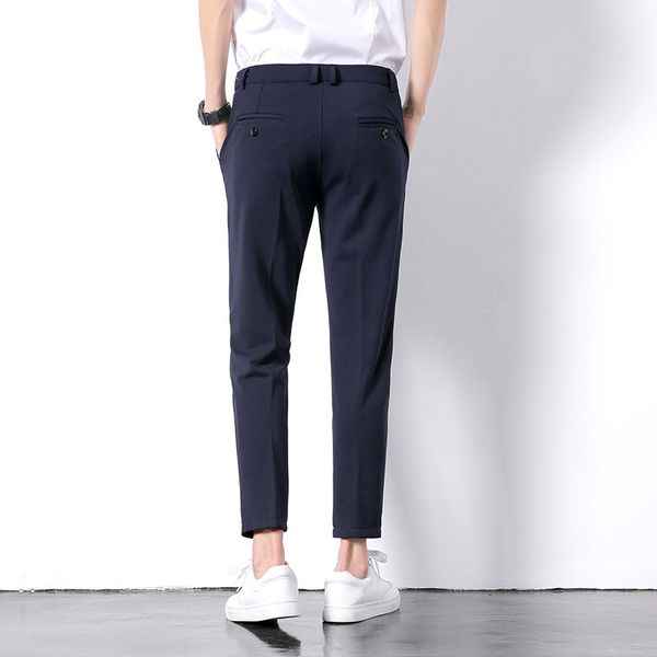 2018 autumn men smart casual pants solid trousers male quality stretch suit pants legible, Black
2018 autumn men smart casual pants solid trousers male quality stretch suit pants legible, Black