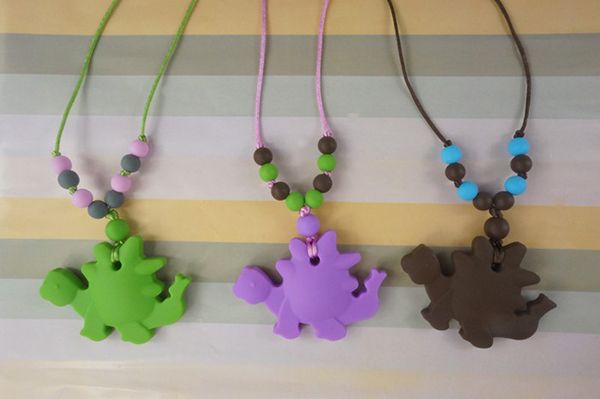 dinosaur pendant silicone teething necklace baby chewelry safe food grade silicone beads sensory silicone teether nursing jewelry, Silver
dinosaur pendant silicone teething necklace baby chewelry safe food grade silicone beads sensory silicone teether nursing jewelry, Silver
