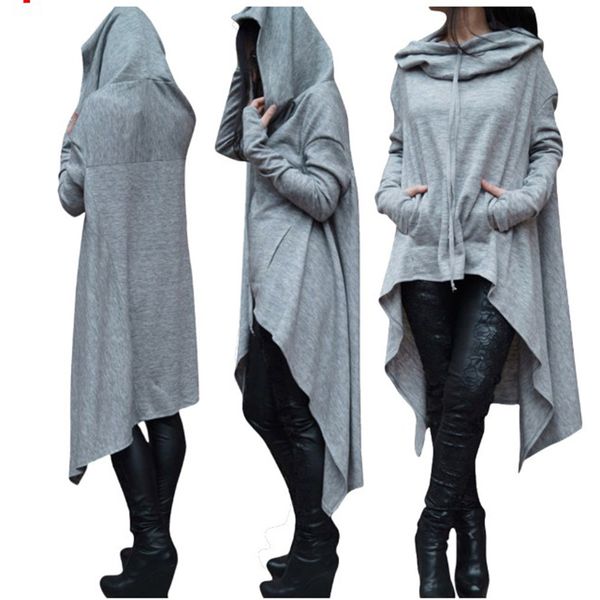10 color new women 2018 solid color irregular long casual loose pocket hoodies sweatshirt pullovers hooded plus size s-5xl, Black
10 color new women 2018 solid color irregular long casual loose pocket hoodies sweatshirt pullovers hooded plus size s-5xl, Black