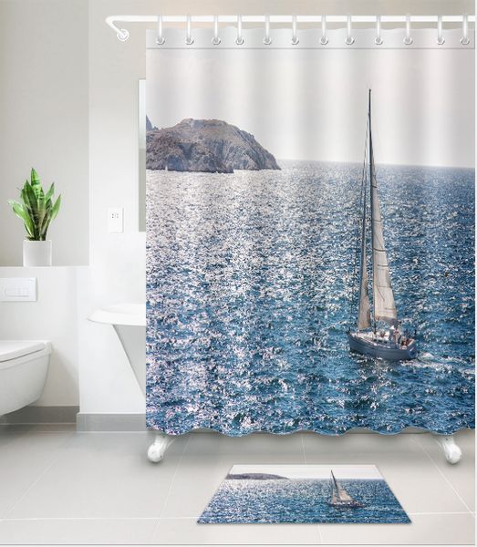 lone sail 3d pattern print custom waterproof bathroom modern shower curtain polyester fabric bathroom curtain door mat sets
lone sail 3d pattern print custom waterproof bathroom modern shower curtain polyester fabric bathroom curtain door mat sets