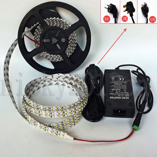 full kit 5m 3528 led flexible strip light tape 1200leds super bright double row non waterproof + 12v 6a power supply + dc connector
full kit 5m 3528 led flexible strip light tape 1200leds super bright double row non waterproof + 12v 6a power supply + dc connector