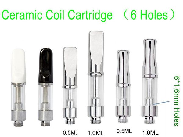 6 Intake Holes Vape Cartridge Ceramic Coil Vape Cartridges Pyrex Glass Vaporizer Pen Cartridges For Thick Oil Fit For 510 Battery
6 Intake Holes Vape Cartridge Ceramic Coil Vape Cartridges Pyrex Glass Vaporizer Pen Cartridges For Thick Oil Fit For 510 Battery