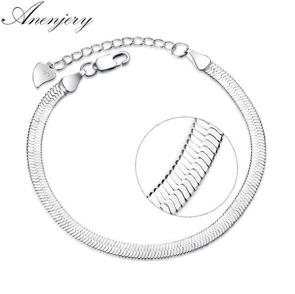 anenjery 925 sterling silver flat snake chain blade lobster clasp adjustable bracelet anklet for women pulseira masculina s-b166, Black
anenjery 925 sterling silver flat snake chain blade lobster clasp adjustable bracelet anklet for women pulseira masculina s-b166, Black