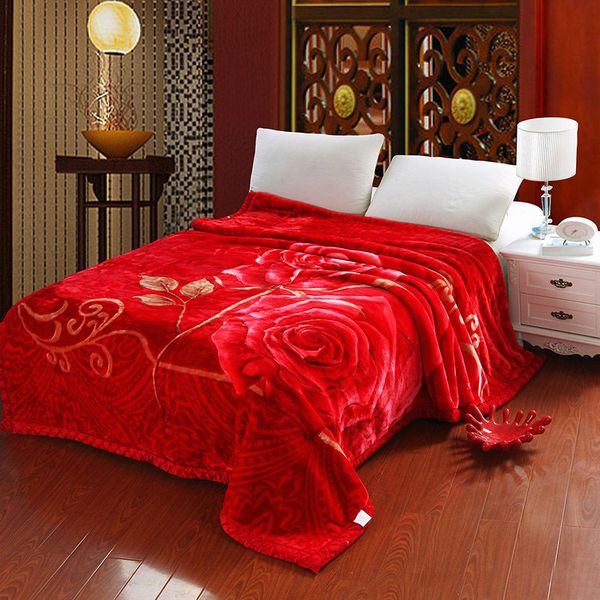 2018 new super soft rachel blanket large size flower rose print double bedding red wedding / household double bed single bed
2018 new super soft rachel blanket large size flower rose print double bedding red wedding / household double bed single bed