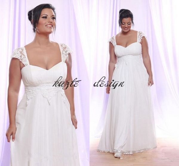 plus size lace chiffon country garden wedding dresses 2018 modest retro vintage cap sleeve full length bridal reception dress, White
plus size lace chiffon country garden wedding dresses 2018 modest retro vintage cap sleeve full length bridal reception dress, White