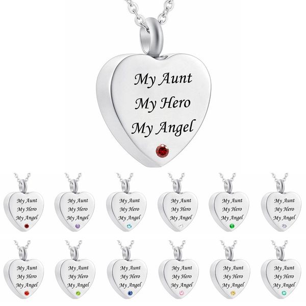 my dad my hero my angel cremation jewelry birthstone crystal memorial urn necklace aunt heart pendant funnel fill kit, Silver 
my dad my hero my angel cremation jewelry birthstone crystal memorial urn necklace aunt heart pendant funnel fill kit, Silver