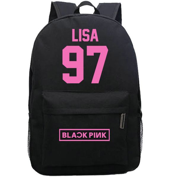 Lisa Blackpink backpack Lalisa Manoban 97 school bag Black pink group daypack High quality schoolbag Outdoor rucksack Sport day pack
Lisa Blackpink backpack Lalisa Manoban 97 school bag Black pink group daypack High quality schoolbag Outdoor rucksack Sport day pack