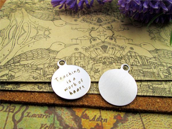 40pcs--"teaching is a work of heart"stainless steel charms more style for choosing diy charms pendants for necklace, Bronze;silver
40pcs--"teaching is a work of heart"stainless steel charms more style for choosing diy charms pendants for necklace, Bronze;silver