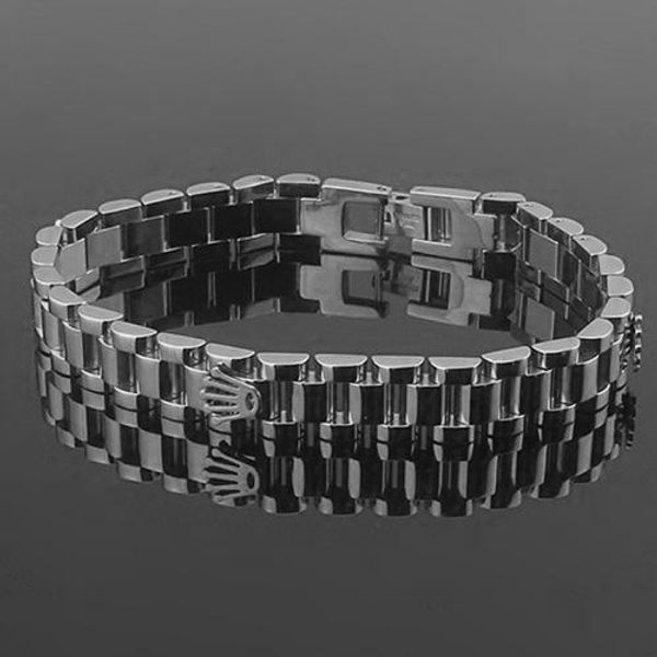 classic famous brand watch band crown symbol chain link bracelets gift for men stainless steel bracelet, Golden;silver
classic famous brand watch band crown symbol chain link bracelets gift for men stainless steel bracelet, Golden;silver